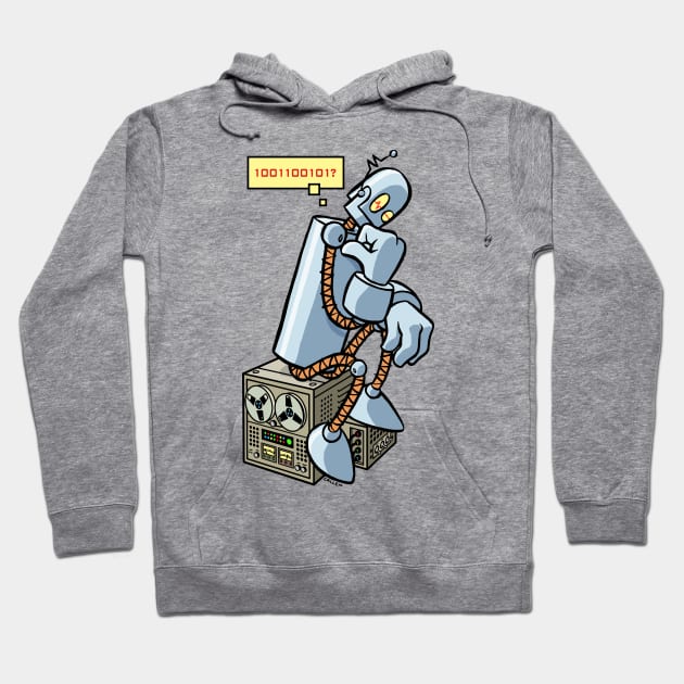 Robot Thinker Hoodie by Angel Robot